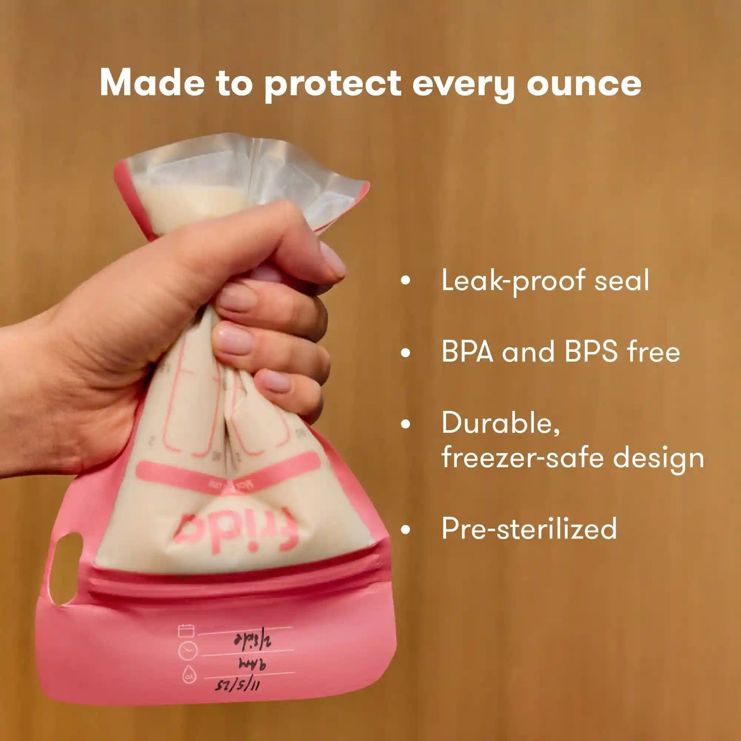 Breastmilk Storage Bags, 50ct Split Stash Freeze & Thaw Milk Bag