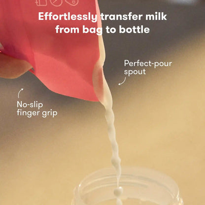 Breastmilk Storage Bags, 50ct Split Stash Freeze & Thaw Milk Bag